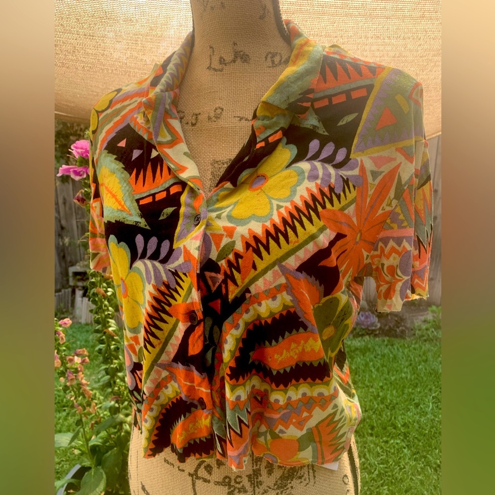 2/$30 UO Colorful Geometric Print Women's Top
